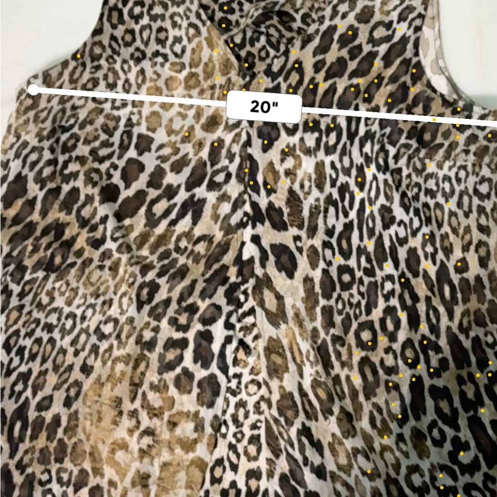 Leopard Print Sheer Tunic Size XL - Picture 4 of 6